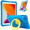 ProCase Custodia Bambini per iPad 10.2 2020/2019 7a/8a Gen/iPad Pro 10.5 2017/ iPad Air 3 2019, Rigida Custodia Antiurto per Bambini con Cavalletto Girevole a 360 Gradi -Blu