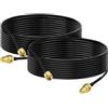 Bingfu Cavo Prolunga Antenna WiFi RP-SMA Maschio a Femmina RG174 3 m, 2pcs