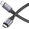 Sonero® Cavo di Ricarica USB-C, Ricarica Rapida 60W PD per Telefono Cellulare, Tipo C, 2,00 m, Grigio/Nero