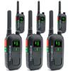 Techside TS-T2 Ricetrasmittente Professionale Walkie Talkie 16 Canali PMR446 (Libero Uso) | Vox a 5 Livelli | Scansione Automatica Canali | Auricolare e Caricatore USB Full Optional | Set 6 Pezzi