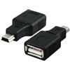TECHZOCO Adattatore USB A a Mini USB, velocità di trasferimento fino a 480 Mbps, Femmina a Maschio, Nero