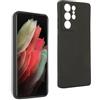 REY Cover in Gel TPU Nera per Samsung Galaxy S21 Ultra 5G, Ultra Sottile 0,33 mm, Morbido Flessibile, Custodia Silicone