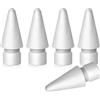 MMOBIEL Punte per Matita Compatibili con Apple Pencil di 1a e 2a Generazione - 5 Pezzi - Punte di Ricambio Compatibili con Apple Pencil - Pennini iPencil - Bianco
