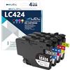LCL LC424 Cartucce d'inchiostro Compatibile per Brother LC424 LC 424 4Pack | LC-424 Compatibili con Brother DCP-J1200W DCP-J1200WE (1 Nero, 1 Ciano, 1 Magenta, 1 Giallo)