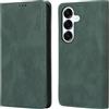Vaitasy Business Custodia per Samsung Galaxy S26 Plus - Verde | Forte Funzione Magnetica Cover con Slot per Carte Elegante Monocolore Design per Ufficio e Viaggio