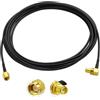 Bingfu Cavo Prolunga SMA Maschio a SMA Femmina ad Angolo Retto RG174 3 m | Cavo Estensione Coassiale Flessibile, per Router Modem SIM, Radioamatore, Homematic CCU2 CC1101, FPV, Autoradio GPS DAB
