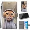 SIENIANLINE Cover per Honor X8A 4G PU Pelle Custodia Flip Gatto giallo