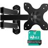 WALI Supporto TV Parete da 13 a 32 Pollici, Staffa TV con Braccio Girevole ed Estendibile, Supporto PC Universale Max VESA 100x100mm, Portata 15 kg (1330LM), Nero