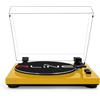 RLINE - Giradischi Vinili Bluetooth Giallo Lucido, Lettore Vinili 33 e 45 Giri, Piatto 12 con Bordo Cromato, Piedini Antivibrazione, Cartuccia Magnetica AT3600, Pre-amplificatore Attivabile