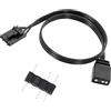 Zerabidpro Cavo adattatore RGB 4 pin a 5 V per Corsair Commander Core e iCUE, connettore ARGB a 3 pin, cavo convertitore per apparecchi di illuminazione LED RGB indirizzabili