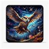 CHTXD Tappetino per mouse Fantasy Art Owl (20 x 20 cm) 7,87 (in), materiale resistente, portatile, design moderno, in gomma non slip, in tessuto micro-tessuto, per donne e ragazze