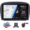 Generic Autoradio per Mercedes Benz SL R230 SL350 SL500 2001-2007 con Carplay Wireless Android Auto - Android 13 Stereo con 4G WiFi Controllo del Volante Schermo Diviso + Telecamera DVR(NF-4)