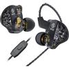 Yinyoo CCZ Harmony BC01 Pro - Auricolari in-ear con driver ibrido 1DD 1BA, cuffie cablate con tre frequenze, con ganci, isolamento acustico, con microfono, per sport, corsa