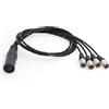 SZRMCC XLR 4 Pin maschio a 4 Split Hirose 4 Pin maschio cavo di alimentazione per Zaxcom Sound Devices 688 664 Zoom F8