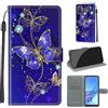SIENIANLINE Cover per Oppo A53 / A53s / A32 4G custodia portafoglio Farfalla | Chiusura magnetica, Scomparti carte, Funzione supporto, Pelle PU flip cover per Oppo A53 / A53s