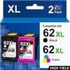 st@r ink Starink 62 cartucce XL compatibili con cartucce d'inchiostro HP 62 Multipack nero 62XL per 5540 5640 5544 5660 HP OfficeJet 200 5740 5745 8040 (nero/colore, confezione da 2)