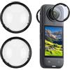 SELURK Protezioni Lenti Premium compatible con Insta 360 one X4 - Kit Protezione Obiettivo, Superficie Impermeabile, Antigraffio e Antipolvere, Accessori Fotocamera Sportiva, Alta Trasparenza