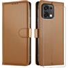 JUNETOP Cover per OPPO A6 Pro (5G/4G) con Vetro Temperato, Marrone