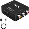 Kmuqshy Convertitore HDMI a RCA, Adattatore HDMI a AV con Supporto PAL/NTSC e Cavo USB, Converter per Xbox 360/One, PS3, PS4, Lettore Blu-ray, Android TV Box, Fire Stick, Roku e altri dispositivi, 5V 5A