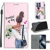 SIENIANLINE Cover per Xiaomi 14T Pro custodia portafoglio Ragazza | Chiusura magnetica, Scomparti carte, Funzione supporto, Pelle PU flip cover per Xiaomi 14T Pro
