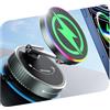 CloudValley per MagSafe Supporto Caricatore per Auto, Ricarica Wireless Rapida 15W e Ventosa a Vuoto Rotante 360°, Supporto Magnetico con Luce RGB per iPhone 17-12/Cruscotto/Parabrezza/schermo