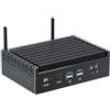 VENOEN Mini PC Fanless 13th Gen Core i7 1355U, WIN11 pro Pc senza ventola, Dual 2.5Gabit LAN Micro pc Linux, Dual HD, DP, USB-C, WiFi6, BT5.2, 32GB RAM 500GB NVME SSD, M.2 NVME Gen 4.0 SSD
