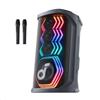 Soundcore Rave 3S AI cassa bluetooth portatile con 2 microfoni wireless, ideale per karaoke e feste, 200W, 12 ore, rimozione vocale AI, potenziatore vocale, riverbero, spettacolo di luci