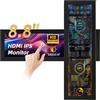 iPistBit iPitstBit Monitor Touchscreen 8,8 Pollici, 1920x480 Display Temperatura PC, Display Pannello Sensori PC, IPS USB Mini Schermo per Raspberry Pi, Monitor Dati CPU RAM AIDA64 ARGB Case PC