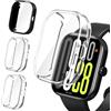 iVoler 3 Pezzi HD Clear Cover con Pellicola Protettiva per Xiaomi Redmi Watch 5 / Xiaomi Redmi Watch 4, Copertura Completa Custodia Anti-Graffio Ultra Sottile Morbida TPU Case, 2 Trasparente + 1 Nero