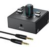 YGiTK Switch Audio HDMI 2-in-1-out con Controllo Volume Integrato, Splitter 3.5 mm Senza Alimentazione per PC/TV/Cuffie - Cavo 1m Incluso e Design Compatto