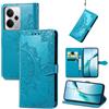 Fertuo Cover per Realme 14 / 14T 5G, Custodia Portafoglio a Libro in Pelle Flip Case con Porta Carte, Chiusura Magnetica e Stand [Disegni di Mandala] Interno Silicone Sottile Antiurto, Blu