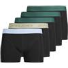 Jack & Jones Jacwesley Solid Trunks - Confezione da 5 Pezzi, Nero, S
