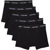 Calvin Klein Uomo Pantaloncini Boxer Confezione da 5 Trunks Intimo, Nero (Black W Black WB), XS