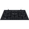 Whirlpool Piano Cottura a Gas 5 Fuochi 73 cm in Vetro colore Nero - GOA 7523/NB1