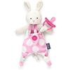 Chicco Pocket Friend - L'Amico del Succhietto, Portaciuccio Neonato, A Forma di Coniglietto, Pratico e Igienico, Pupazzetto Da Coccolare, Regalo Neonata Femmina, Lavabile in Lavatrice, Rosa