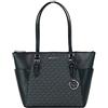Michael Kors Charlotte - Borsa grande con zip, Sig Nero, Large
