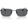 Ray-Ban Occhiali da, Nero/Grigio Scuro Polarizzato, 56 mm