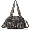 Angel Kiss Borsa Donna Tracolla Pelle PU Borsa a Mano Tote Bag Media Elegante Impermeabile Grande Capacità Molte Tasche Scomparti, per Lavoro, Scuola, Shopper, Università e Viaggio
