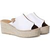 Toni Pons Espadrillas da Donna in Pelle - Ivonne - Bianco, 38 EU