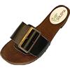Solema Carly Sandali Zoccoli Sabot Pantofole Scarpe di Pelle, Donna