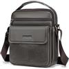 SPAHER Borsello Uomo Tracolla Pelle Grande Borsello per Ipad 11 Pollici Borsa Tracolla Impermeabile Borsetta Marsupio Uomo Multitasche per Quotidiano Lavoro Messenger Crossbody Sling Bag,Caffè
