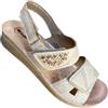 inblu sandali donna a tre strappi in ecopelle estivi Matilde con sottopiede soft e suola flessibile (Sabbia, Sistema Taglie Calzature EU, Adulto, Donna, Numero, Media, 36)