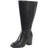 GABYLOU GLADYS - Stivali alti da donna con piedi e polpacci larghi, taglia variabile 4XL/5XL - Tacco da 7,5 cm - Chiusura con zip - Stile elegante e confortevole