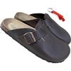 GRÜNLAND il benessere è naturale GRUNLAND Ciabatte Sabot Uomo Vera Pelle ingrassata STYLE26 Fibbia Regolabile e Sottopiede anatomico RESOFT e Gadget (Mogano ingrassato, Sistema Taglie Calzature EU, Adulto, Uomo, Numero, Media, 42)