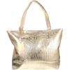 CALLARON Borsa a tracolla da donna di grande capacità, motivo coccodrillo, per scuola, lavoro, shopping, accessorio alla moda, dorato, 33.00X30.00X12.00CM