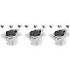 3 Pieces Presa Jack Per Altoparlante Audio Montaggio Pannello Xlr