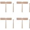4 Sets Doppio Corno Orff Strumenti Musicali in Classe Percussione