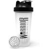 Warrior Shaker Bottiglia 600ml con Mixball in Acciaio Inox - Shaker per Frullati Proteici, Bevande Fitness e Integratori - Senza BPA, Lavabile in Lavastoviglie, Antiperdita, Ideale per la Palestra