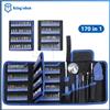 KING'SDUN 170 in 1 Set di cacciaviti di precisione punte magnetiche miniera piccoli kit di utensili manuali portatili per la riparazione dell'orologio del PC del telefono cellulare Xiaomi