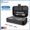 KING'SDUN 130 in 1 set di cacciaviti kit di utensili manuali manuali portatili di precisione piccoli bit magnetici senza fili senza fili per la riparazione del telefono Xiaomi